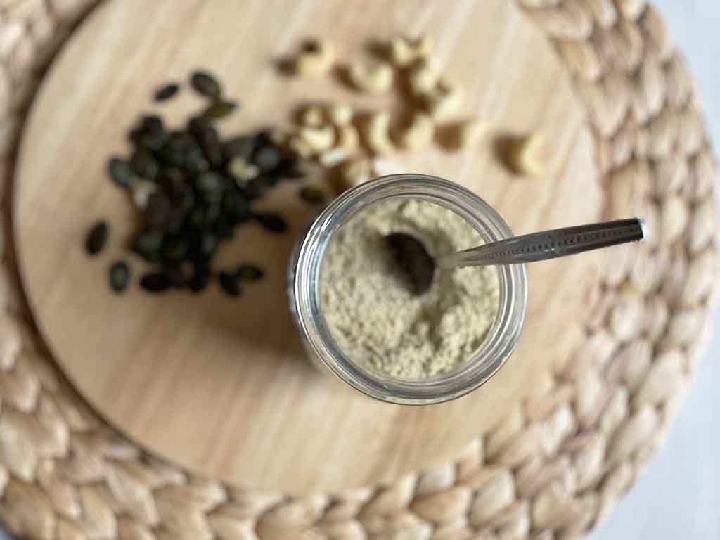 cashew Kürbis parmasan